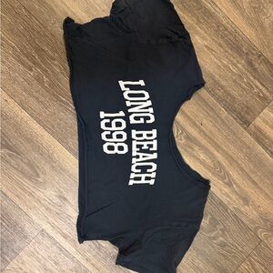 Black Long Beach 1998 Crop Top